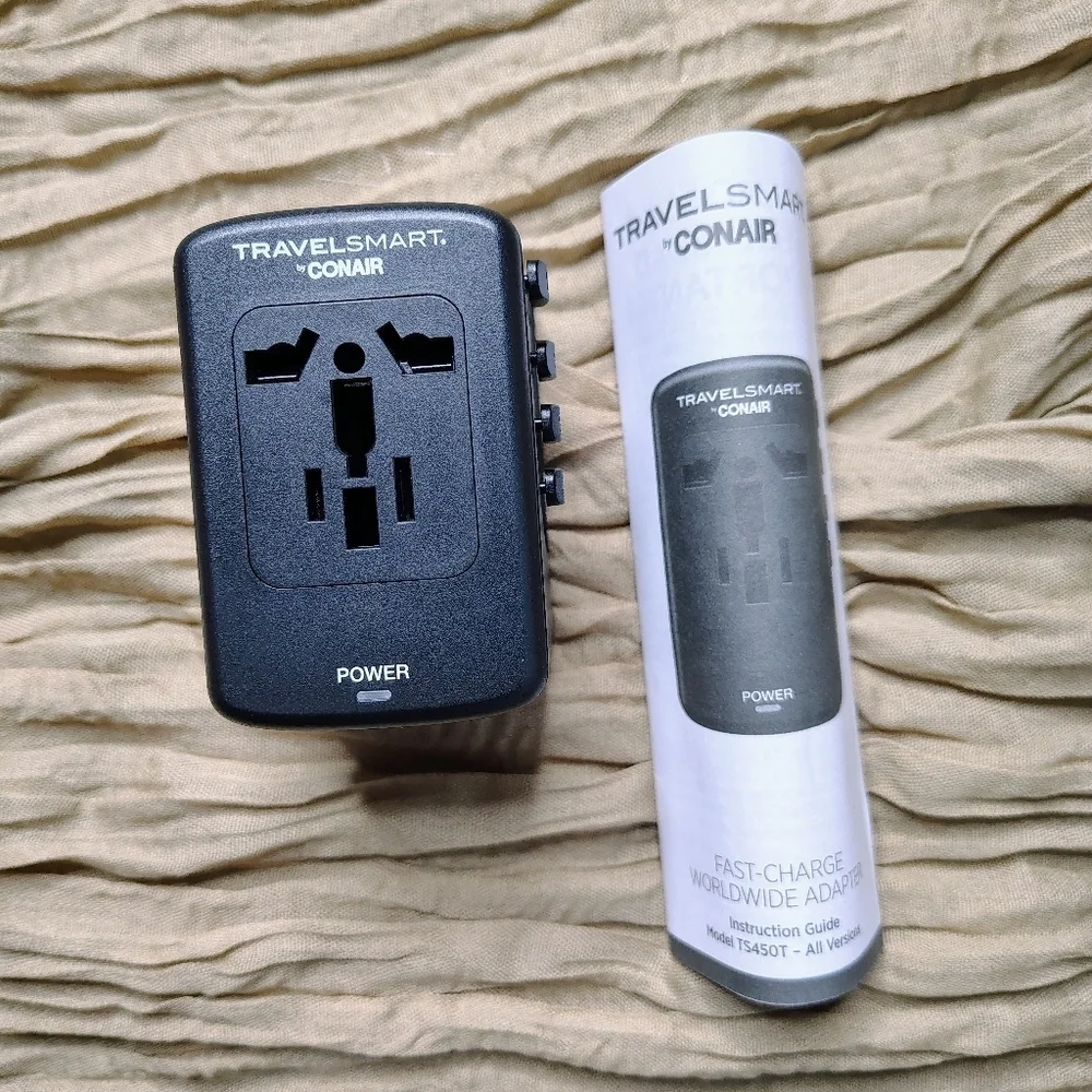 Conair TravelSmart Fast Worldwide Power Adapter 100- 250V